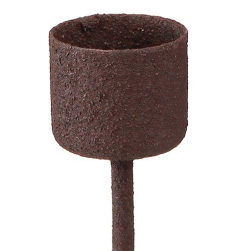 Artikel Stokkaarshouder voor insteek roestbruin Ø22mm H10,5cm 12 st