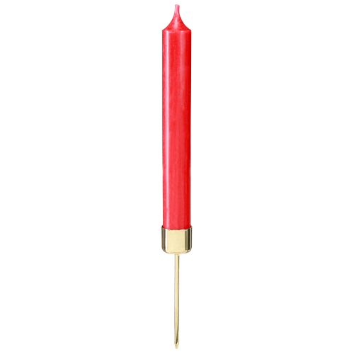 Artikel Stokkaarshouder om in te steken goud Ø22mm H10,5cm 12 st
