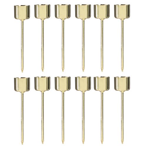 Artikel Stokkaarshouder om in te steken goud Ø22mm H10,5cm 12 st