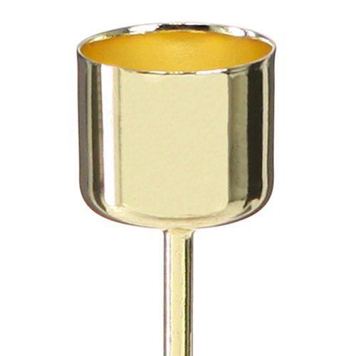 Artikel Stokkaarshouder om in te steken goud Ø22mm H10,5cm 12 st