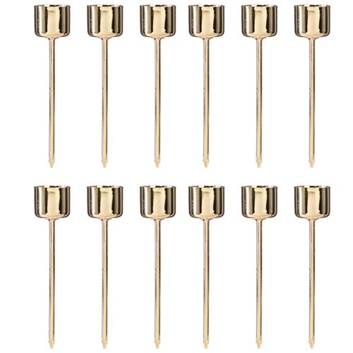 Artikel Stokkaarshouder om rood goud in te steken Ø22mm H10,5cm 12 stuks