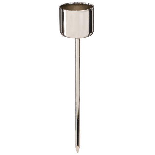 Floristik24 Stokkaarshouder om in te steken zilver Ø22mm 10,5cm 12 st