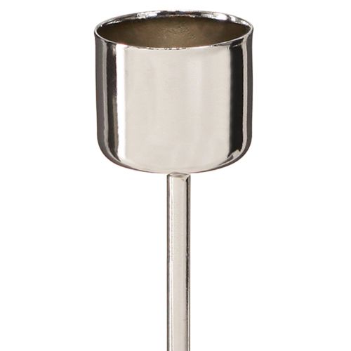 Artikel Stokkaarshouder om in te steken zilver Ø22mm 10,5cm 12 st