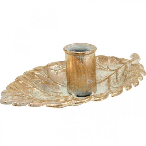 Floristik24 Kandelaar Bord Foliage Goud 16.5x10.5x5cm