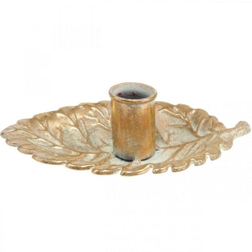 Floristik24 Kandelaar Bord Foliage Goud 16.5x10.5x5cm