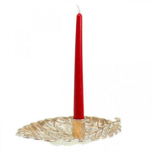 Floristik24 Kandelaar Bord Foliage Golden Vintage 26x16x6cm