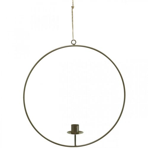 Floristik24 Decoratieve ring om op te hangen Kandelaar Loop Bruin Ø30cm