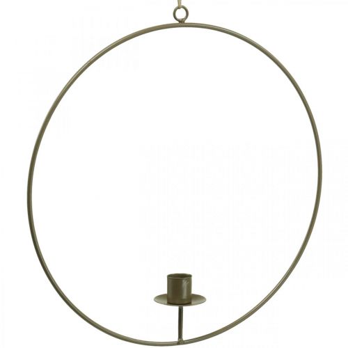 Floristik24 Decoratieve ring om op te hangen Kandelaar Loop Bruin Ø30cm