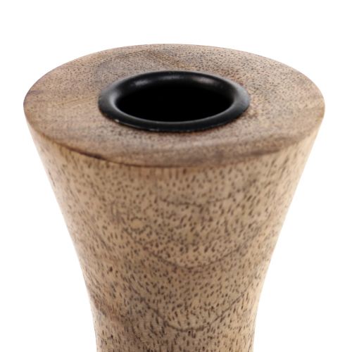 Artikel Stokkandelaar houten kandelaar naturel Ø6cm H20cm