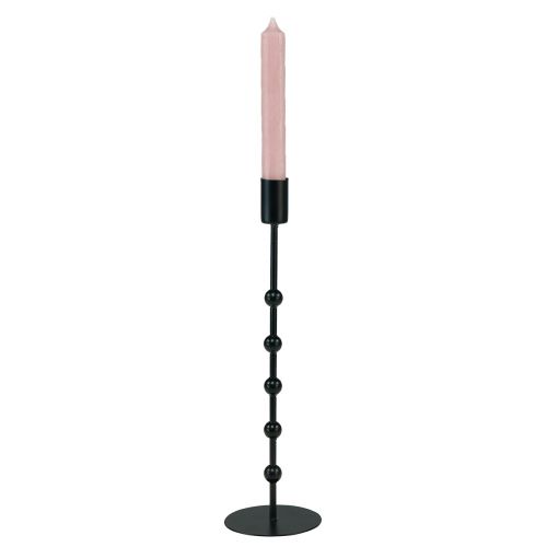 Artikel Stokkandelaar metalen kandelaar zwart H30cm