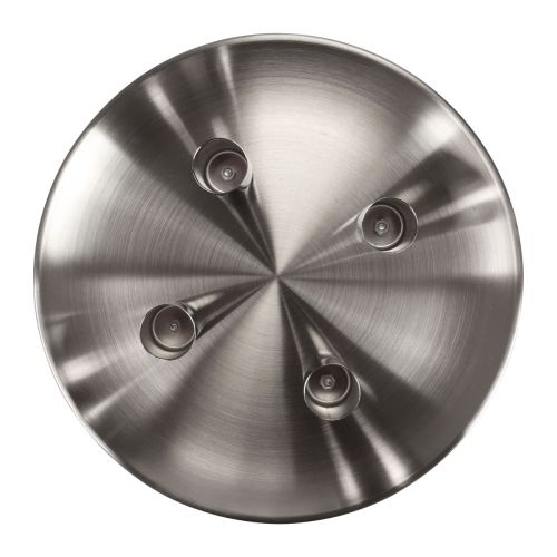 Floristik24 Stokkandelaar zilver Ø2,5cm kaarsplaat metaal Ø23cm