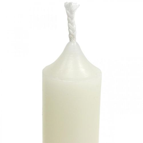 Floristik24 Staafkaarsen kort Kaarsen creme voor arrangementen Ø22/110mm 6st