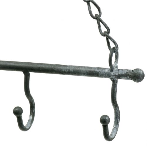 Floristik24 Ophangstang grijs 50cm H55cm