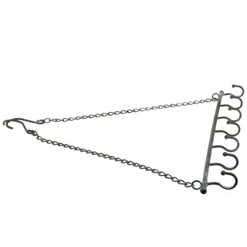 Floristik24 Ophangstang grijs 50cm H55cm