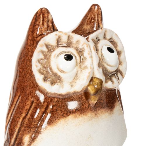 Keramische uilenfiguur voor planten, decoratief, 26 cm, 2 stuks | Floristik24.nl
