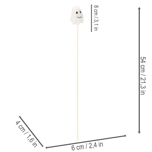 Spookfiguren op houten stokjes, Halloweenversiering, 54 cm, 8 stuks | Floristik24.nl