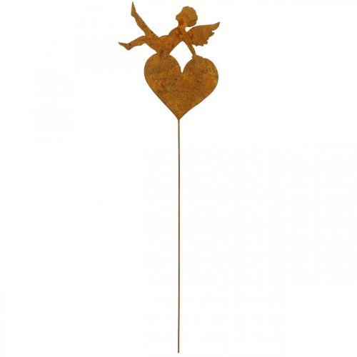 Floristik24 Tuinstaak Kerst engel hart patina decoratie 14.5cm