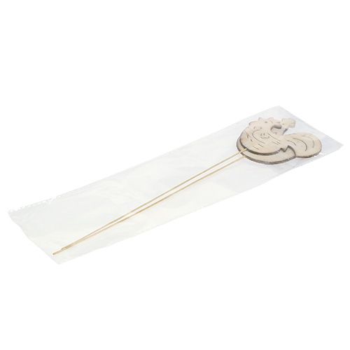 Floristik24 Plug houten haan, hen 7cm - 8.5cm 2st