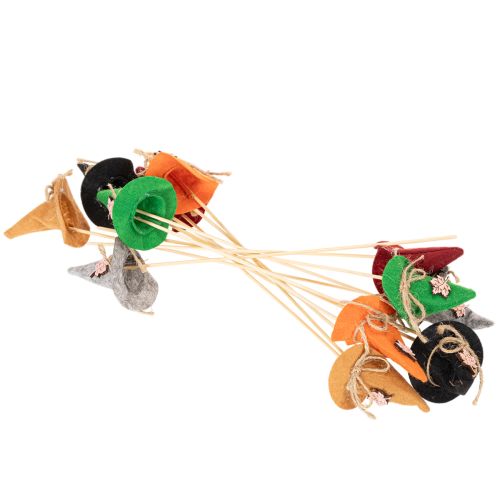 Decoratieve vilten heksenhoedjes als tafeldecoratie voor de herfst, 28 cm, 12 stuks | Floristik24.nl