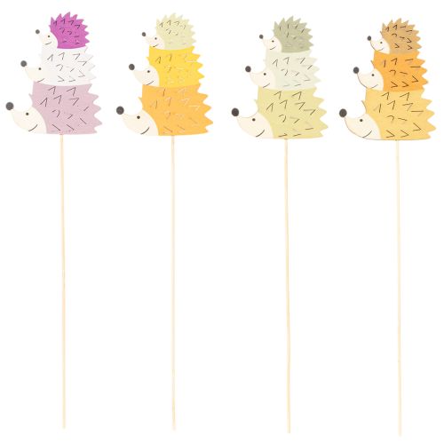 Decoratieve tuinstekers - Kleurrijke egelfamilie - 34 cm, 12 stuks | Floristik24.nl