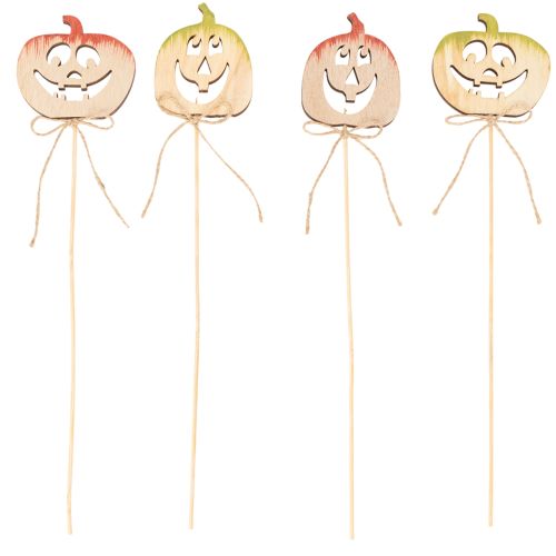 Decoratieve pompoen met gezicht, Halloweenversiering, 31 cm, 12 stuks | Floristik24.nl