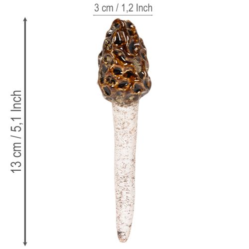 Kunstmatige morieljes als decoratieve stokjes voor plantenpotten en tafel, 13 cm, 2 stuks | Floristik24.nl