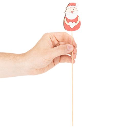 Decoratieve kerstman-stekers voor bloemstukken en potplanten, 31 cm, 12 stuks | Floristik24.nl