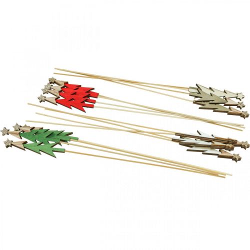 Floristik24 Kerstplug dennenbloemplug hout 9,5cm 16 st