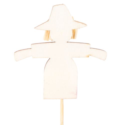 Houten vogelverschrikkerdecoraties, diverse kleuren, 30 cm, 12 stuks | Floristik24.nl