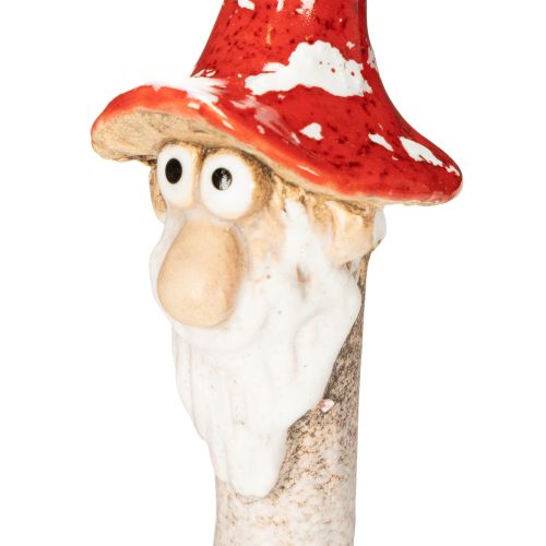 Dwergfiguurtje om op te plakken, met lange baard en paddenstoelhoed, decoratie, 17 cm, 2 stuks | Floristik24.nl