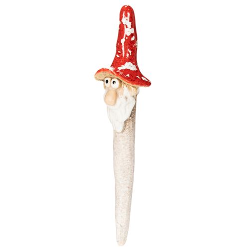 Dwergfiguurtje om op te plakken, met lange baard en paddenstoelhoed, decoratie, 17 cm, 2 stuks | Floristik24.nl