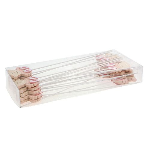 Artikel Stekker Baby 5cm L25cm Roze 20 st