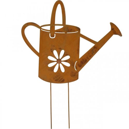 Floristik24 Bloemsteker gieter, tuinsteker van metaal, roestdecoratie L39cm