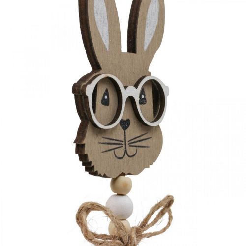 Artikel Bloemplug konijn met bril decoratieve plug hout 4×7,5cm 12 st.