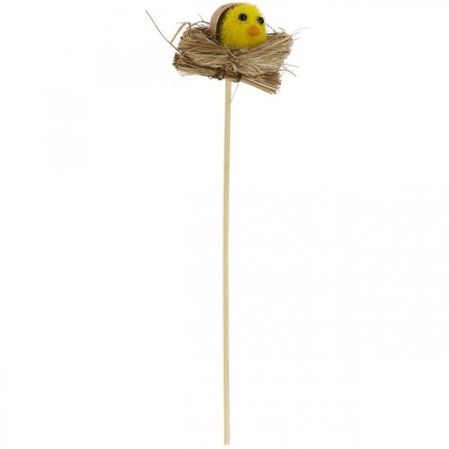 Artikel Decoratieve plug kuikens in het nest Paasdecoratie om te plakken Ø6cm 6 st.