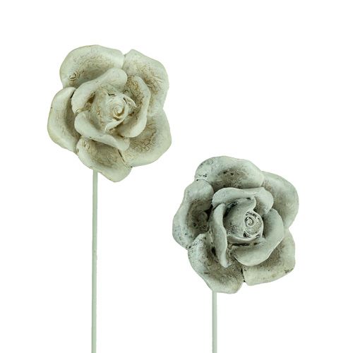 Floristik24 Stekkerrozen assorti. Ø5,5cm L19cm 4 stuks