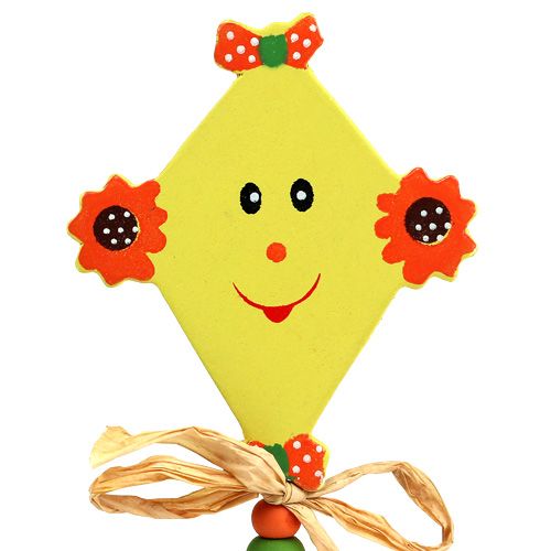 Floristik24 Bloemenplug draak geel L31cm 4st