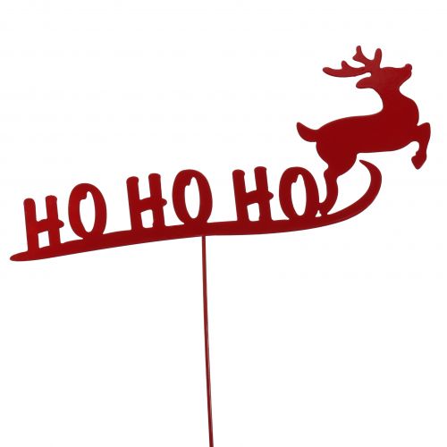 Floristik24 Plug met kerstmotief rood 30cm