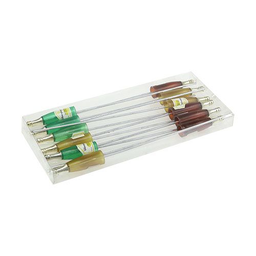 Artikel Stekker champagneflessen bruin, groen, geel 7,5cm L28,5cm 10 stuks