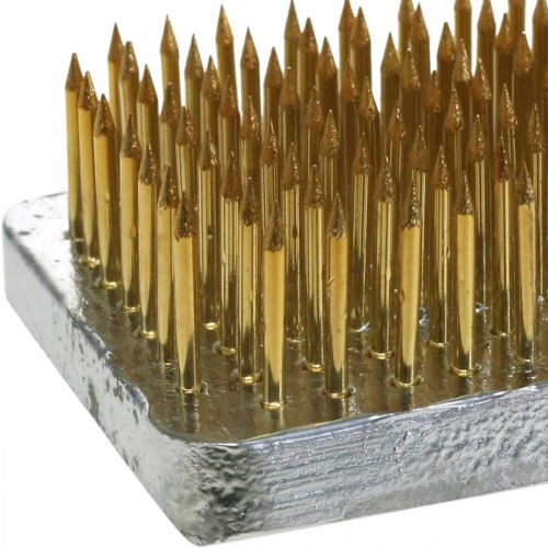 Artikel Egel Kenzan Rechthoekig Zilver Messing 50×35mm