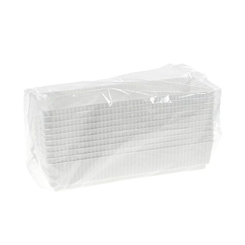 Floristik24 Stekkerdoos natschuim 23 x 8 x 4,5 wit 10 stuks