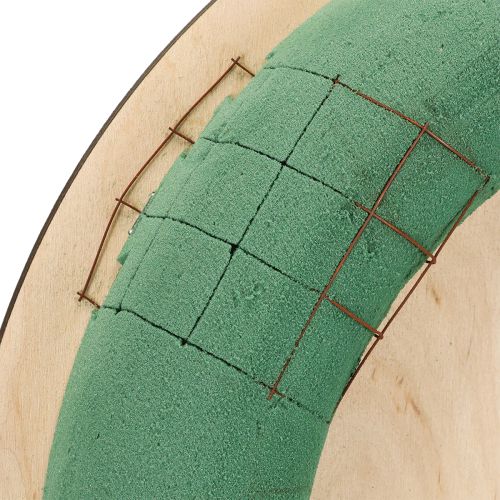 Artikel Steekschuimkrans houten plank nat steekschuim 38cm 2 stuks