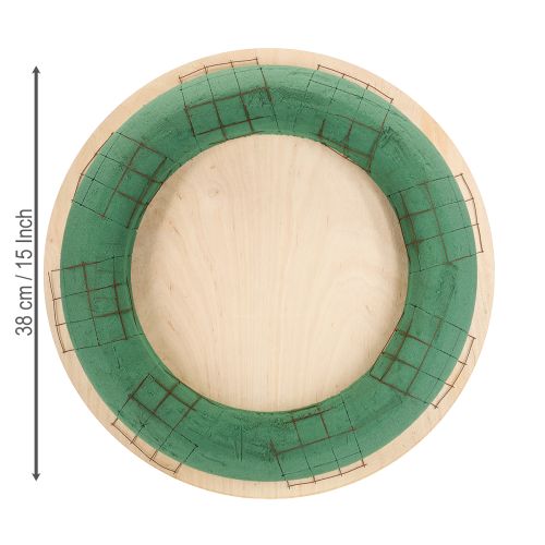Artikel Steekschuimkrans houten plank nat steekschuim 38cm 2 stuks