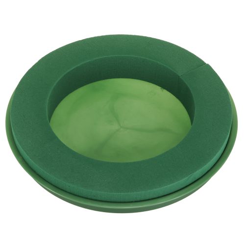 Steekschuimkrans met kom nat steekschuim Ø29cm 2 stuks