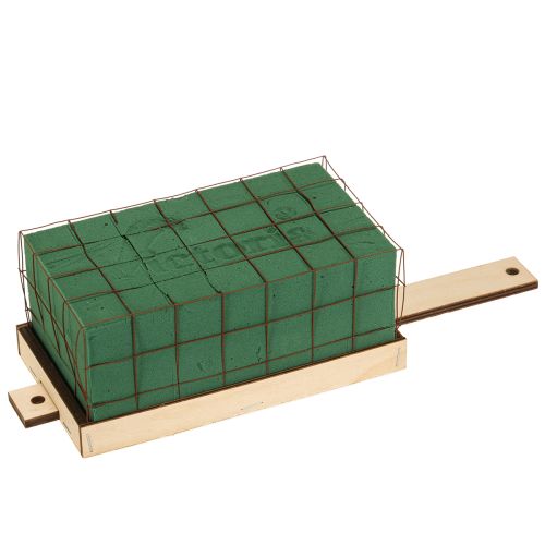 Floristik24 Steekschuimsteen Florette Eco houten voet 18×10cm