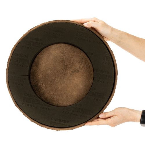 Bloemenfoam ring met voet OASIS® Renewal® Bloemenfoam Biolit® 38cm 2 stuks | Floristik24.nl