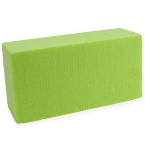 Floristik24 Steekschuim Bricks Rainbow Lime Green 4st