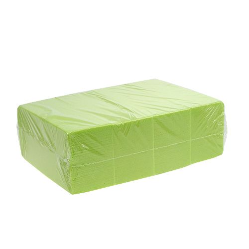 Push-in foam baksteen Rainbow Lime Green 4st