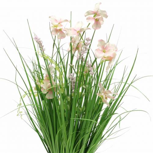Floristik24 Decoratief staand boeket met weidebloemen kunst roze 51cm