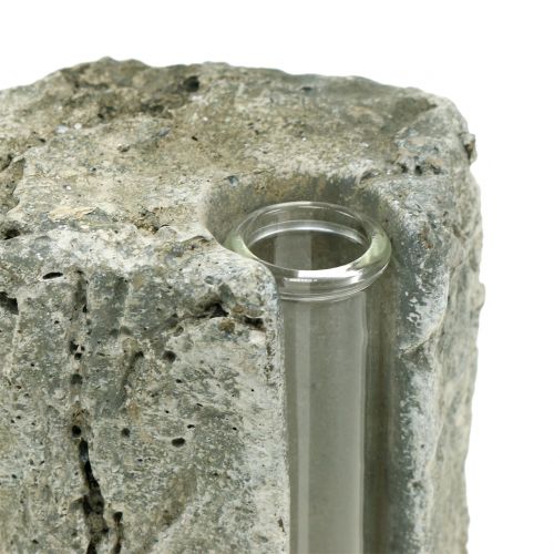 Floristik24 Betonnen vaas met reageerbuis H15cm 3st